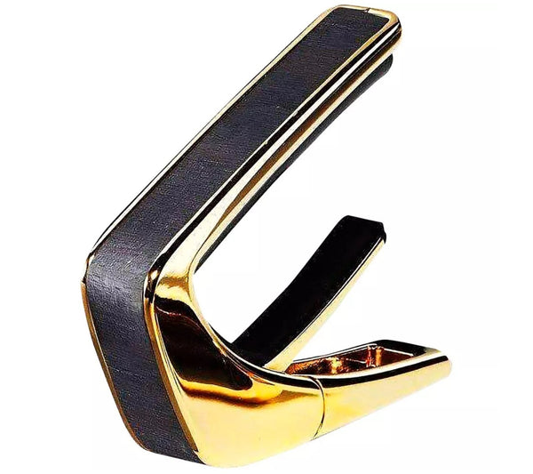 Thalia Shell Collection Guitar Capo - Ebony Inked Inlay, 24k Gold