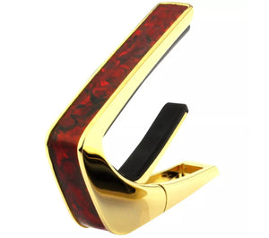 Thalia Shell Collection Guitar Capo - Crimson Paua Inlay, 24k Gold