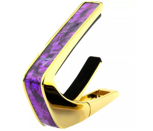 Thalia Shell Collection Guitar Capo - Purple Paua Inlay, 24k Gold