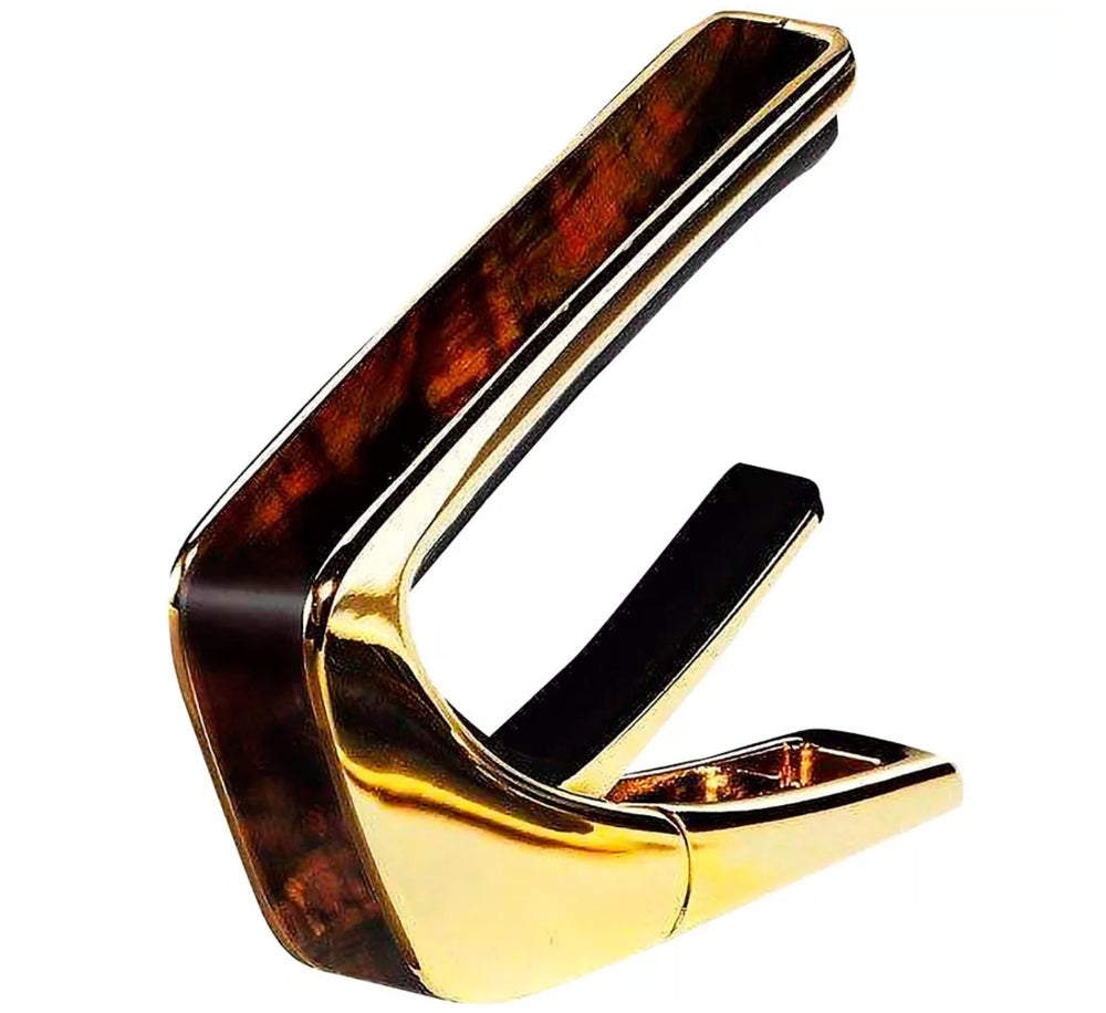 Thalia Shell Collection Guitar Capo - Tennessee Whiskey Wing Inlay, 24k Gold