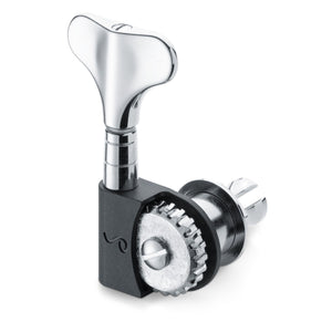 Schaller Germany 2x2 BM Light M4, Lightweight Split-Post Bass Tuners Set, CHROME