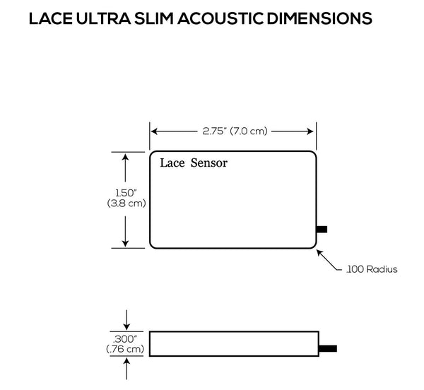 Lace USA Ultra Slim Acoustic Guitar Pickup, Chrome, 09002-06
