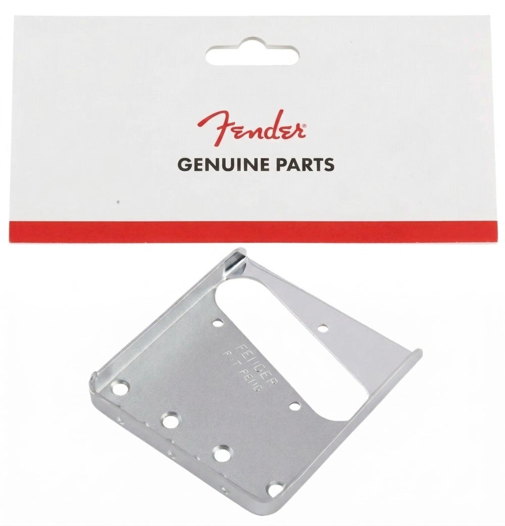 Genuine Fender Vintage Telecaster/Tele 3-Saddle Bridge Plate - CHROME