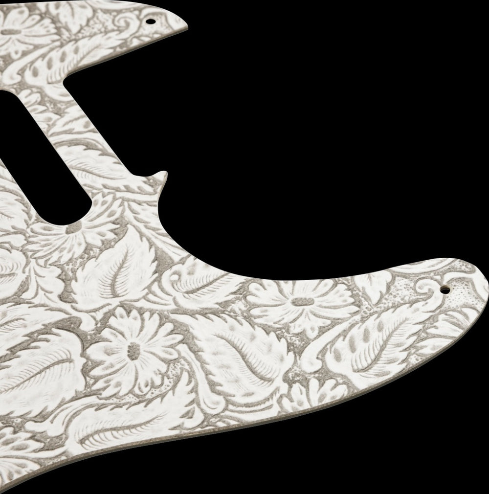 Fender Waylon Jennings Leather Tele/Telecaster Pickguard, White