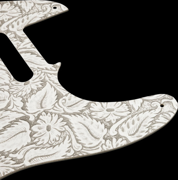 Fender Waylon Jennings Leather Tele/Telecaster Pickguard, White