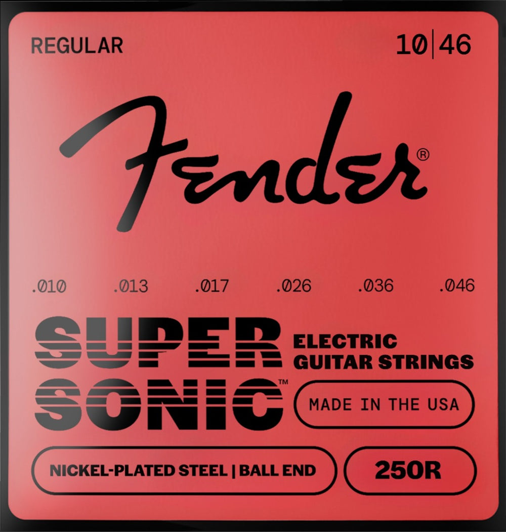 Fender Super 250R Nickel-Plated Steel Electric Guitar Strings Set, REGULAR 10-46