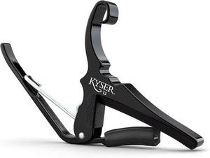 Kyser Quick-Change Capo, Black - for 12-String Acoustic Guitar, USA Made, KG12BA