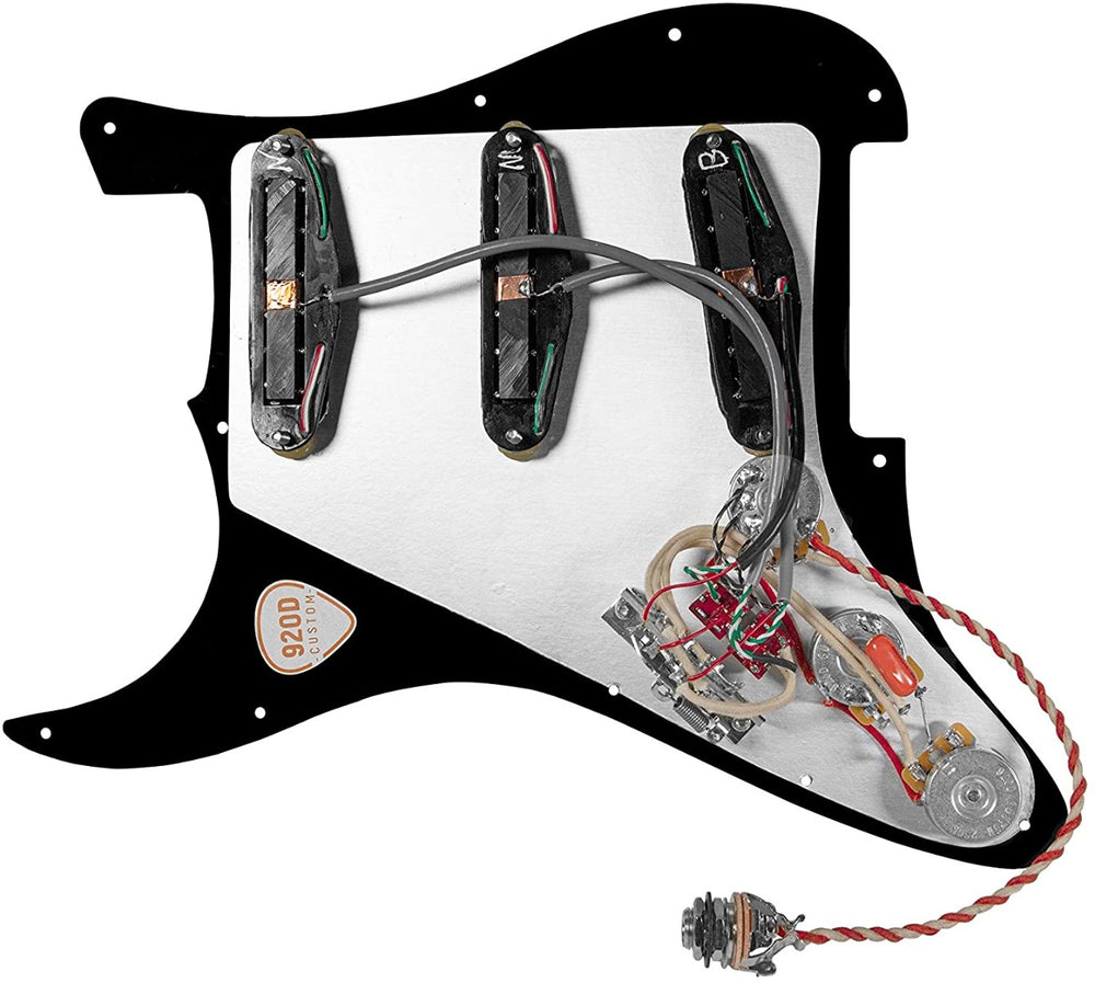 920D Fiesta Polyphonics WHITE Loaded Pickguard 7-Way/2-Toggle for Fender Strat