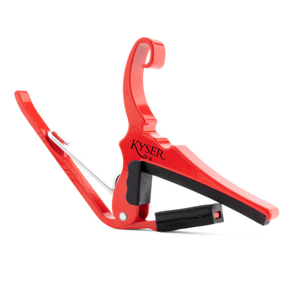 Kyser Quick-Change Capo, Liptsick Red, for 6-String Acoustic Guitar, USA, KG6LRA