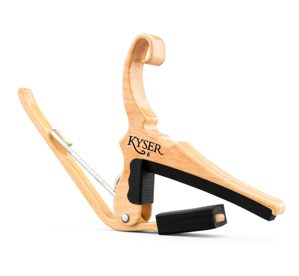 Kyser Quick-Change Capo, Maple, for 6-String Acoustic Guitar, USA Made, KG6LRA
