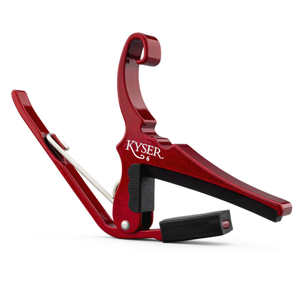 Kyser Quick-Change Capo, Red, for 6-String Acoustic Guitar, USA, KG6RA