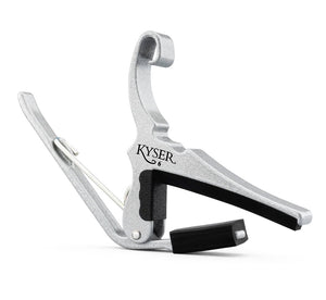 Kyser Quick-Change Capo, Silver, for 6-String Acoustic Guitar, USA, KG6SA
