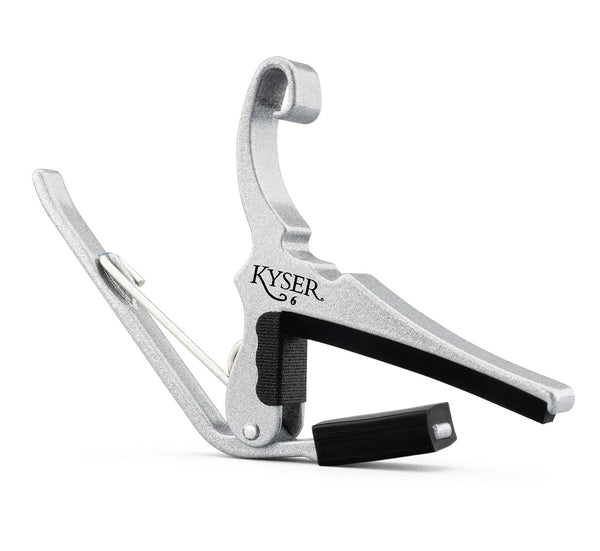 Kyser Quick-Change Capo, Silver, for 6-String Acoustic Guitar, USA, KG6SA