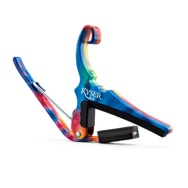 Kyser Quick-Change Capo, Tie-Dye, for 6-String Acoustic Guitar, USA, KG6TDA