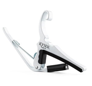 Kyser Quick-Change Capo, White, for 6-String Acoustic Guitar, USA, KG6WA