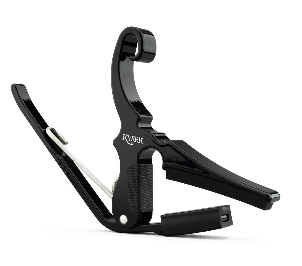 Kyser Quick-Change Dop-D Capo, Black, for 6-String Acoustic Guitar, USA, KGDBA