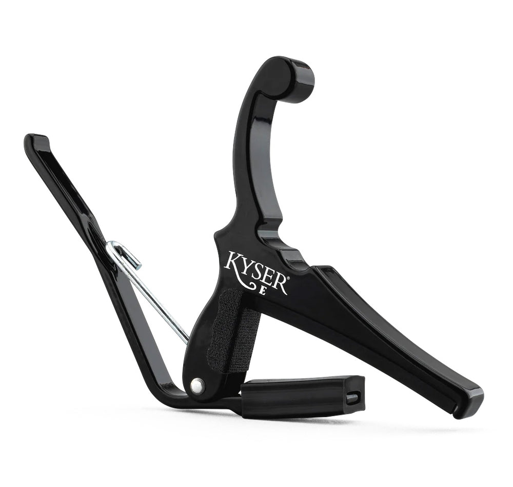 Kyser Quick-Change Capo, Black, for 6-String Electric Guitar, USA, KGEBA