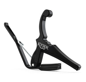 Kyser Quick-Change Capo, Black, for 6-String Electric Guitar, USA, KGEBA