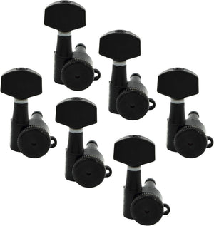 Hipshot Vintage Grip-Lock Staggered Locking Tuners 6-In-Line Black 6K1VEL0B-STAG