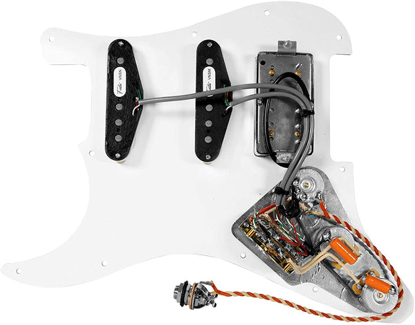 920D Custom Fiesta Pickups Loaded WHITE PEARL Pickguard for HSS Fender Strat