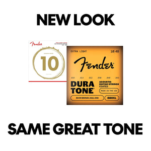 Fender 880XL Dura-Tone Coated Acoustic Guitar Strings - EXTRA LIGHT 10-48