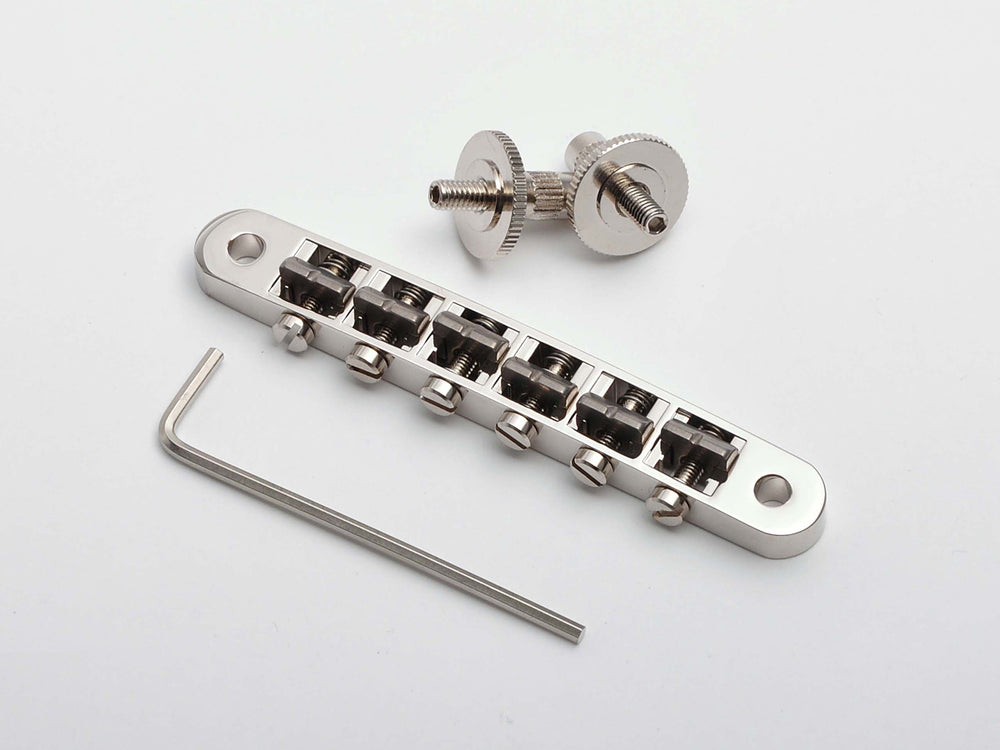 Goldo Tune-O-Matic Lowrider Bridge M4 2-29/32" bolts Spacing - NICKEL, HWGLN