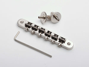 Goldo Tune-O-Matic Lowrider Bridge M4 2-29/32" bolts Spacing - NICKEL, HWGLN