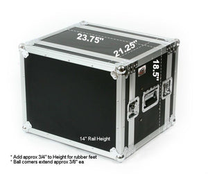 OSP 8-Space ATA Shock Mount Shallow Effects Rack Road Flight Tour Case - SC8U-14