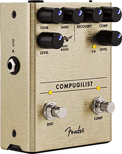Fender Compugilist Compressor/Distortion Analog Guitar Effects Stomp Box Pedal