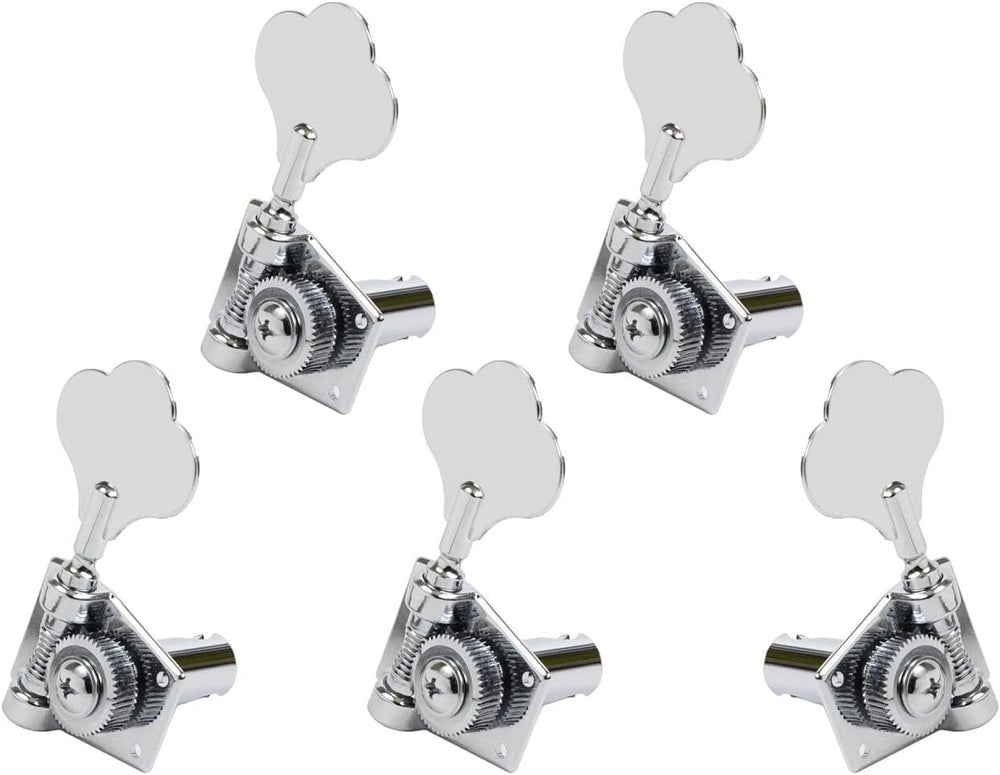 Graph Tech Ratio 5-String 4x1 Clover-Leaf Tuners for Fender Bass, CHROME