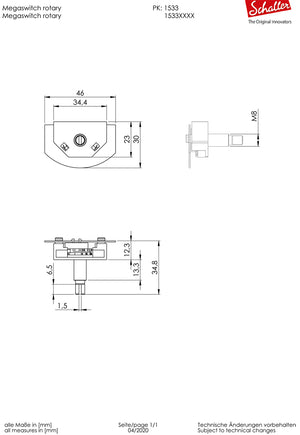 Schaller Germany Megaswitch 5-Way ROTARY MODEL P - 15330004