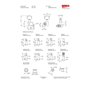Schaller Germany M6 135 6-In-Line Guitar Locking Tuners Machines - CHROME