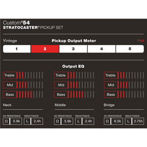 Genuine Fender Custom Shop '54 Stratocaster Strat Guitar Pickups Set - WHITE