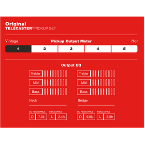 Genuine Fender Original Vintage Tele Telecaster Pickups Set - 099-2119-000