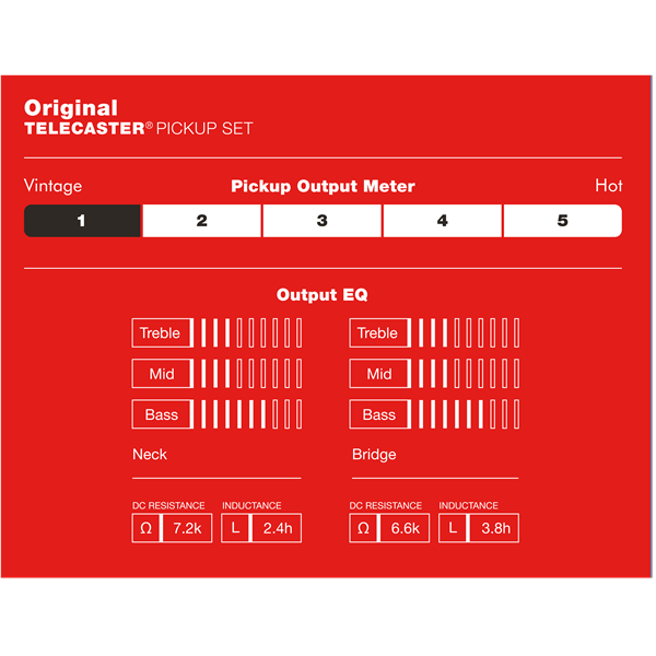 Genuine Fender Original Vintage Tele Telecaster Pickups Set - 099-2119-000