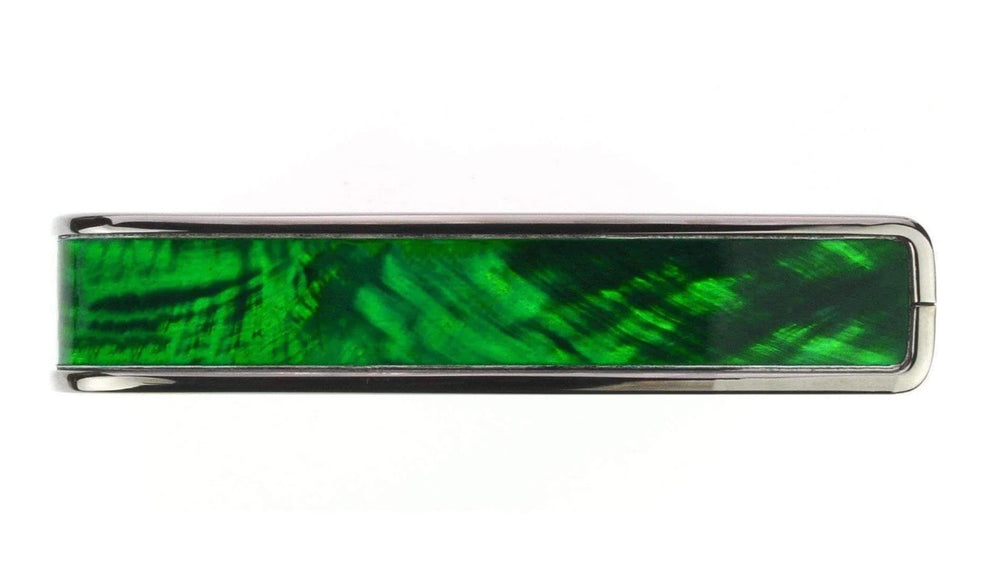 Thalia Shell Collection Guitar Capo - Green Angel Wing Inlay, Black Chrome