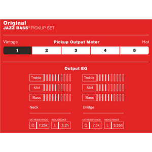 Genuine Fender Original Jazz/J-Bass Black Pickups Set - 099-2123-000