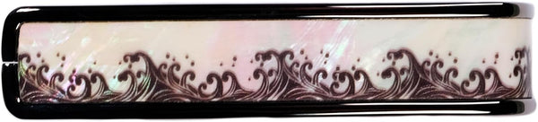 Thalia Deluxe Series Guitar Capo - White Pearl Waves, Black Chrome