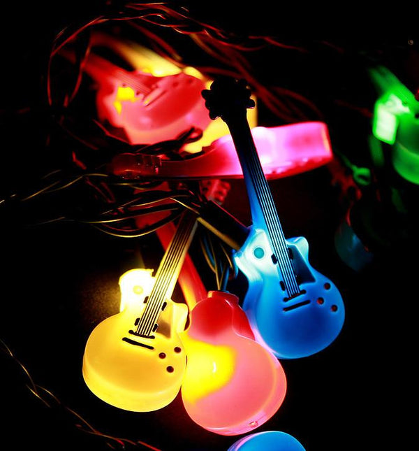 AXE HEAVEN LED Electric Strat Guitar Party/Christmas Lights 10-Lights-Per-Strand