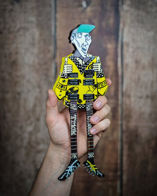 AXE HEAVEN Rick Nielsen Uncle Dick Doubleneck Guitar MINIATURE DISPLAY GIFT