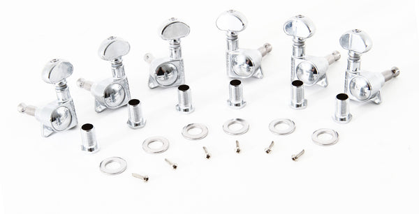 Grover 305C Rotomatic 18:1 Guitar Machine Head Tuners - Set of 6 (3x3) CHROME