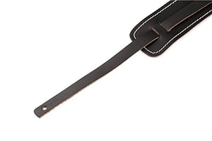 Genuine Fender Standard Vintage Adjustable Leather Guitar Strap - Black