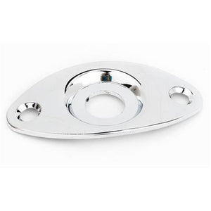 Genuine Fender Football Shape Curved Recessed Input Jack Ferrule, Chrome