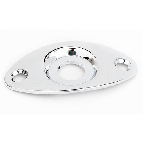 Genuine Fender Football Shape Curved Recessed Input Jack Ferrule, Chrome