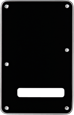 Genuine Fender Stratocaster/Strat Guitar 3-Ply Black Back Plate Cover