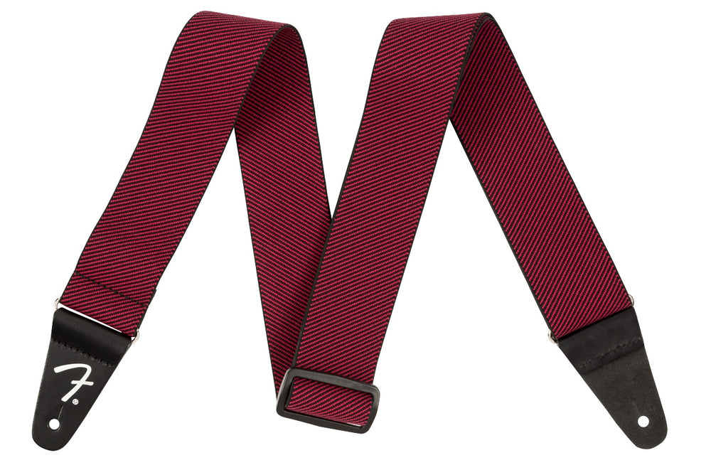 Genuine Fender WeighLess Stretch/Elastic Guitar Strap, Oxblood Red