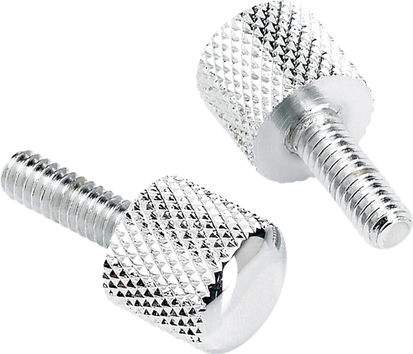 Genuine Fender Chrome Piggyback Amplifier Amp Thumb Screws Knobs - Package of 2