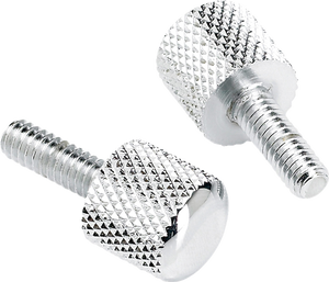 Genuine Fender Chrome Piggyback Amplifier Amp Thumb Screws Knobs - Package of 2