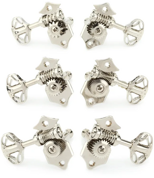 Graph Tech 3+3 Ratio Acoustic Guitar Open Back Tuners Set - NICKEL, PRN-3411-N0