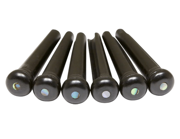 Graph Tech TUSQ Acoustic Guitar Bridge Pins, Black with Paua Shell Dot Inlay